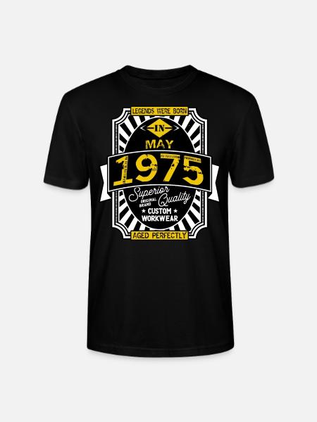 1975 MAY - Stanley/Stella CRAFTER Unisex Organic T-Shirt - black