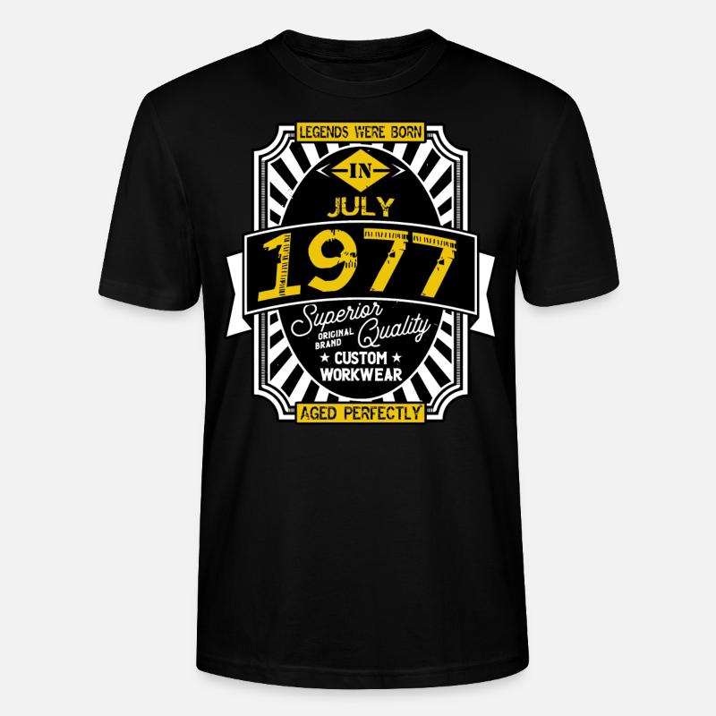 1977 JULI - Stanley/Stella Unisex Bio-T-Shirt CRAFTER - Schwarz