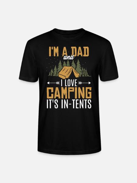 Camping Dad Joke Father's Day - Stanley/Stella CRAFTER Unisex Organic T-Shirt - black