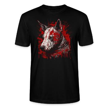 Bullterrier - Stanley/Stella Unisex Bio-T-Shirt CRAFTER - Schwarz - Vorne - Alina (178cm) & Michal (187cm)