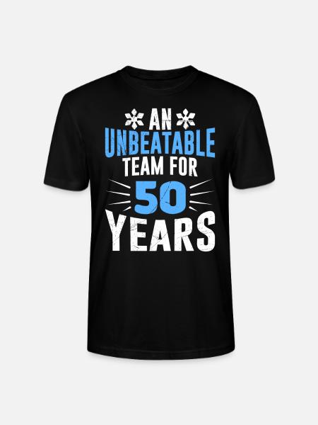 50 years of a team Golden wedding anniversary - Stanley/Stella CRAFTER Unisex Organic T-Shirt - black