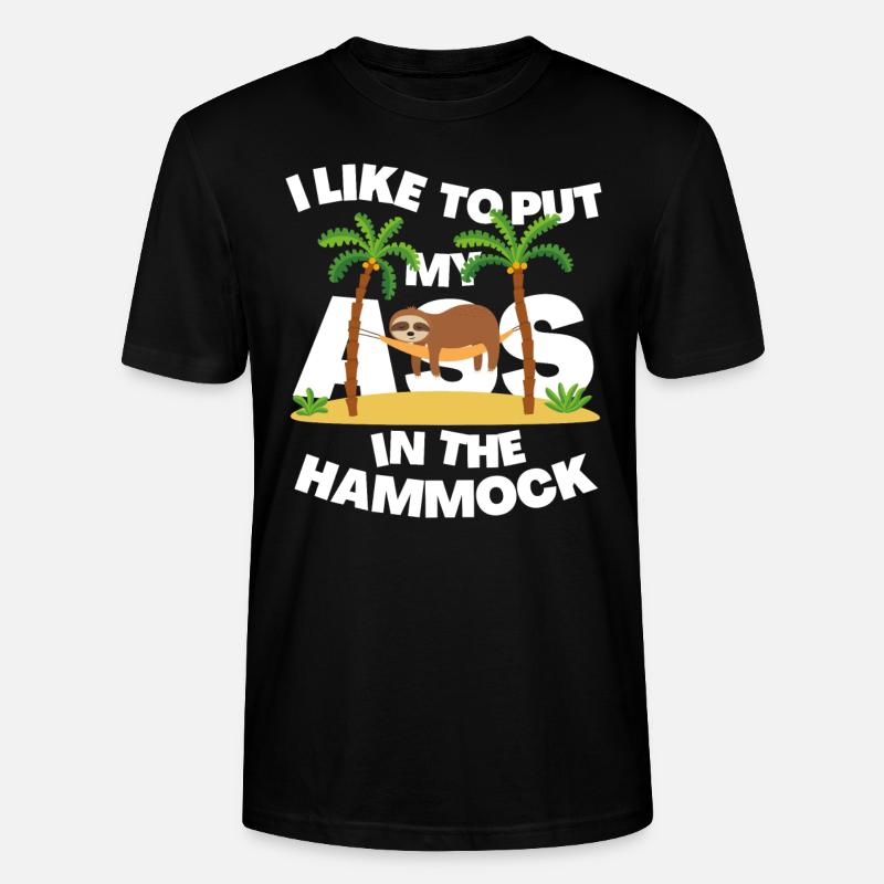 J’AIME METTRE MON CUL DANS UN HAMAC - T-shirt bio CRAFTER Stanley Stella Unisexe - noir