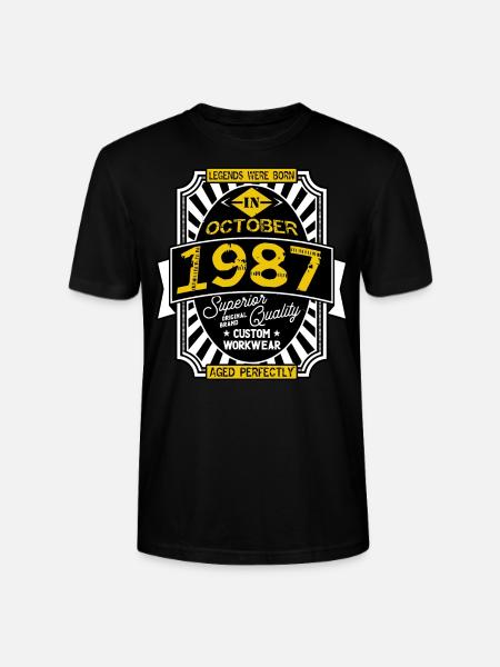 1987 OKTOBER - Stanley/Stella Unisex Bio-T-Shirt CRAFTER - Schwarz