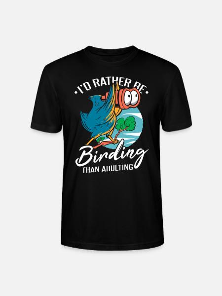 Je préfère observer les oiseaux - T-shirt bio CRAFTER Stanley Stella Unisexe - noir