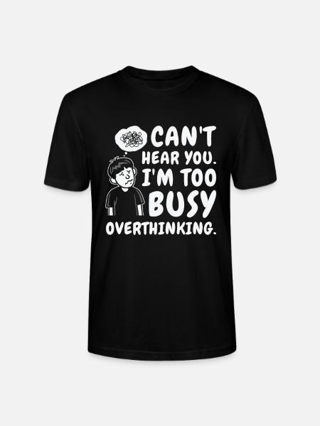 Overanalyzing Line Art Overthinker Drawing - Stanley/Stella CRAFTER Unisex Organic T-Shirt - black