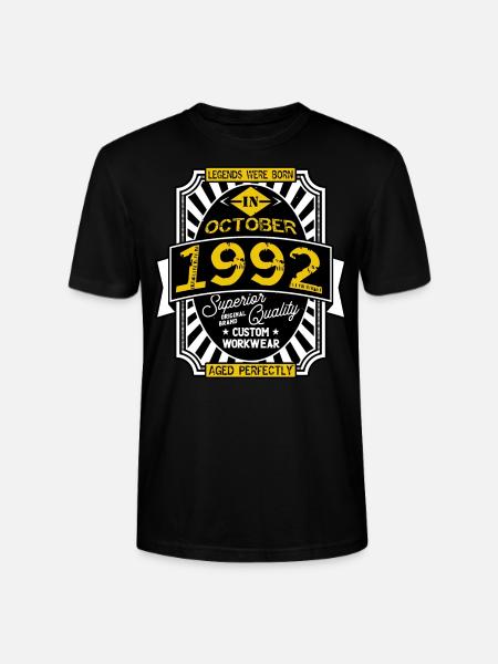 1992 OCTOBER - Stanley/Stella CRAFTER Unisex Organic T-Shirt - black