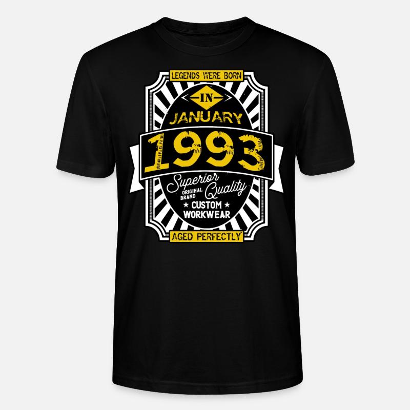 JANUAR 1993 - Stanley/Stella Unisex Bio-T-Shirt CRAFTER - Schwarz
