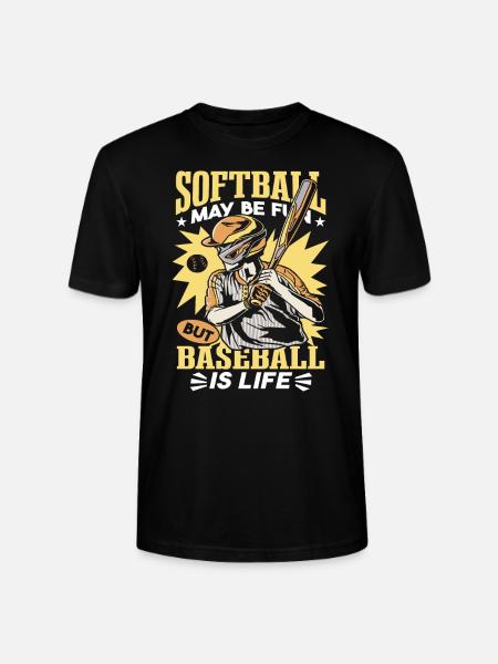 Baseball ist Leben - Stanley/Stella Unisex Bio-T-Shirt CRAFTER - Schwarz