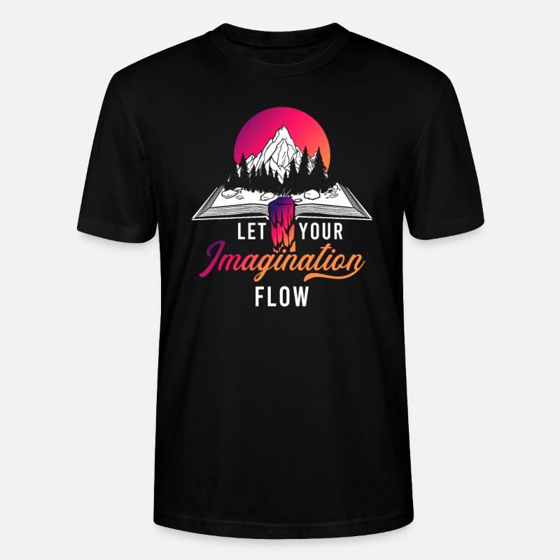 Space River Mountain Imagination - T-shirt bio CRAFTER Stanley Stella Unisexe - noir