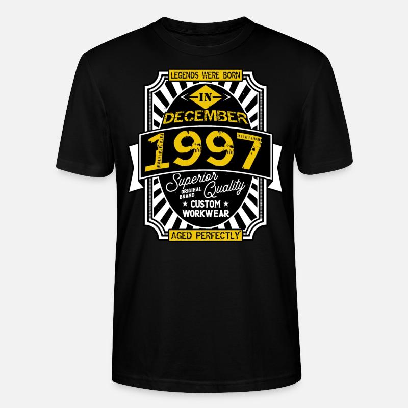 1997 DEZEMBER - Stanley/Stella Unisex Bio-T-Shirt CRAFTER - Schwarz