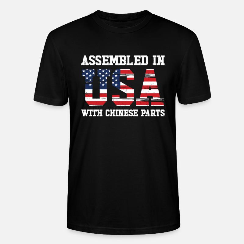 Né chinois Chine États-Unis - T-shirt bio CRAFTER Stanley Stella Unisexe - noir