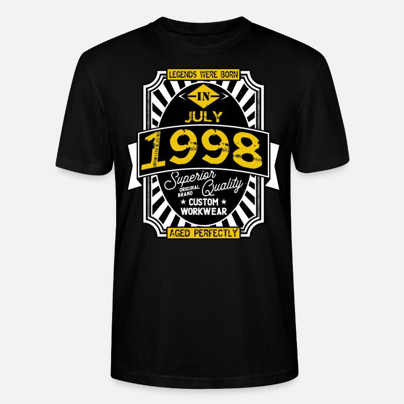 1998 JULI - Stanley/Stella Unisex Bio-T-Shirt CRAFTER - Schwarz