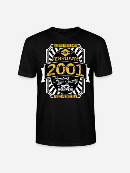 2001 FEBRUARY - Stanley/Stella CRAFTER Unisex Organic T-Shirt - black