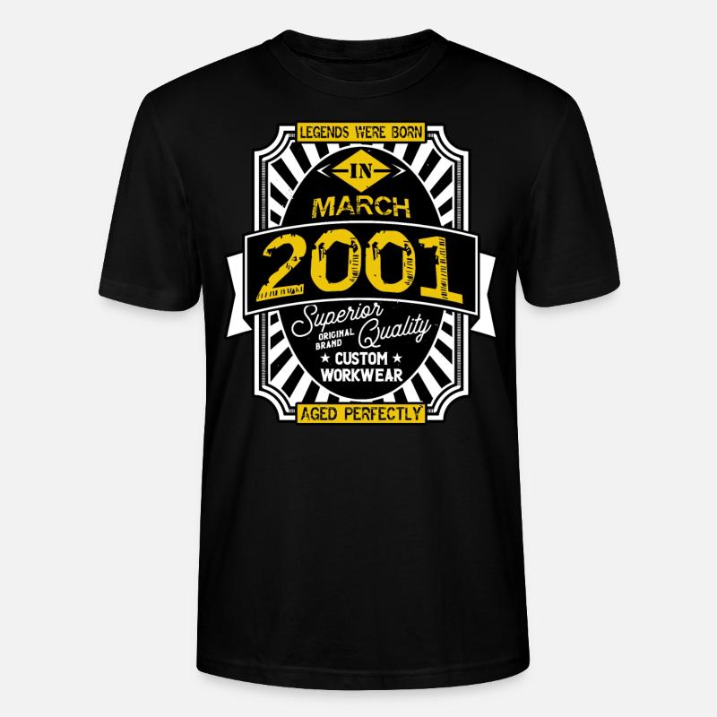 2001 MÄRZ - Stanley/Stella Unisex Bio-T-Shirt CRAFTER - Schwarz
