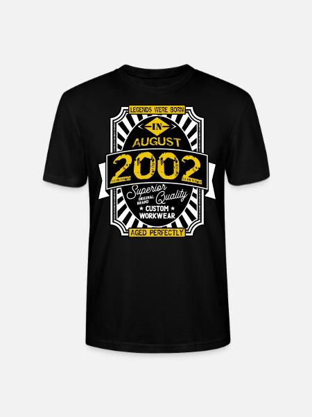 2002 AUGUST - Stanley/Stella CRAFTER Unisex Organic T-Shirt - black