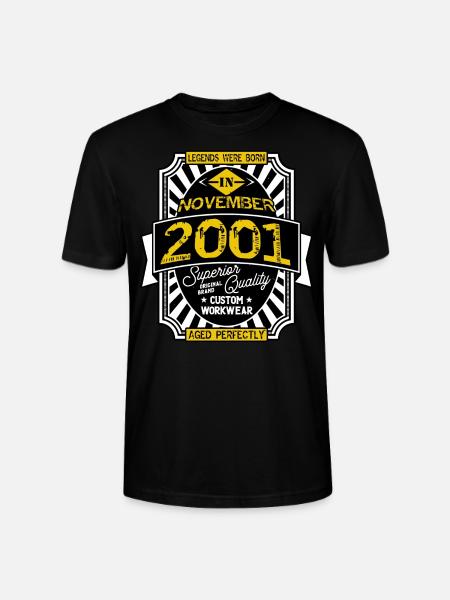 2001 NOVEMBER - Stanley/Stella CRAFTER Unisex Organic T-Shirt - black