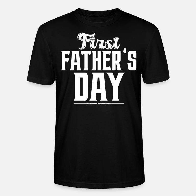 Dad's First Father's Day - Stanley/Stella CRAFTER Unisex Organic T-Shirt - black