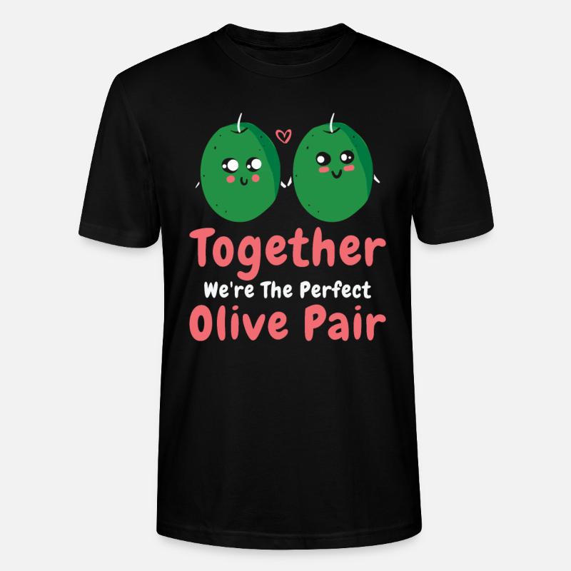 Saint-Valentin Olive Couples Rencontres Romance - T-shirt bio CRAFTER Stanley Stella Unisexe - noir