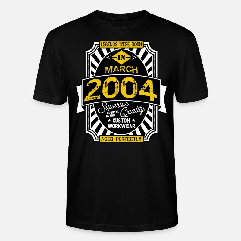 2004 MÄRZ - Stanley/Stella Unisex Bio-T-Shirt CRAFTER - Schwarz