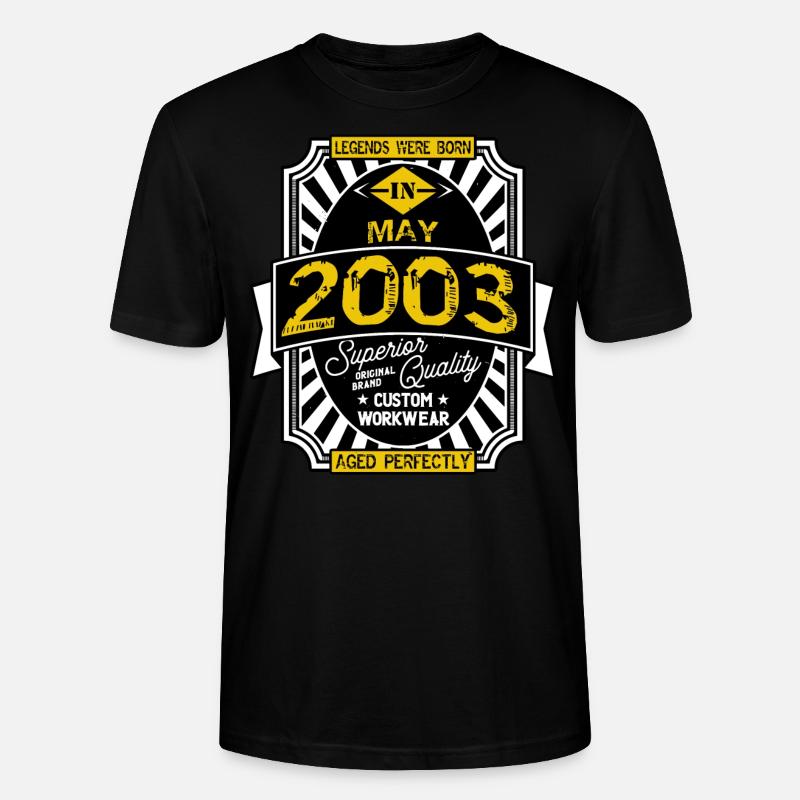 2003 MAY - T-shirt bio CRAFTER Stanley Stella Unisexe - noir