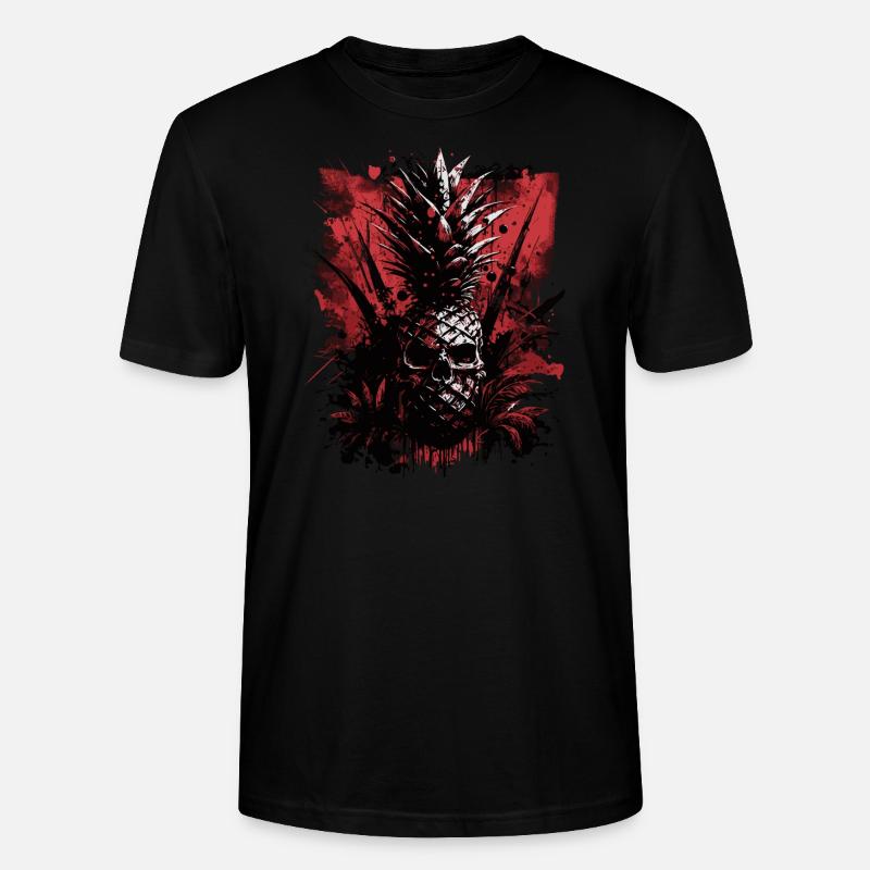 Fruit d’ananas effrayant - T-shirt bio CRAFTER Stanley Stella Unisexe - noir