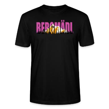 Bergfan Bergmädl Bergsteiger Wanderer klettern - Stanley/Stella Unisex Bio-T-Shirt CRAFTER - Schwarz - Vorne - Alina (178cm) & Michal (187cm)
