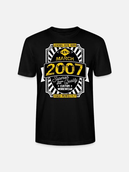 2007 MARCH - Stanley/Stella CRAFTER Unisex Organic T-Shirt - black