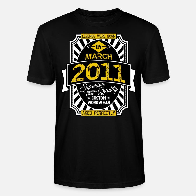 2011 MÄRZ - Stanley/Stella Unisex Bio-T-Shirt CRAFTER - Schwarz