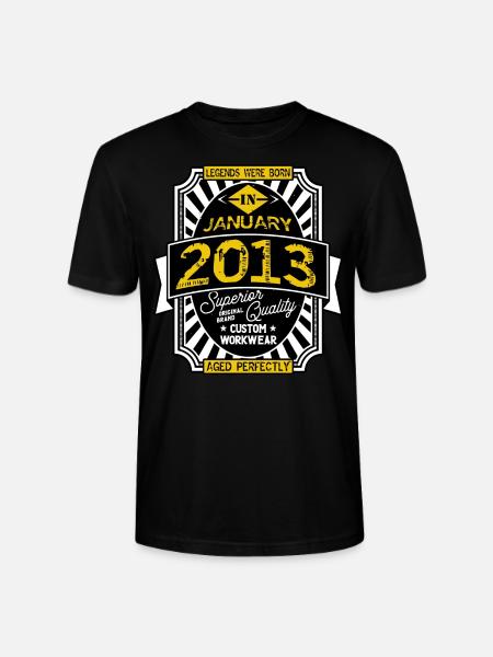 2013 JANUARY - Stanley/Stella CRAFTER Unisex Organic T-Shirt - black