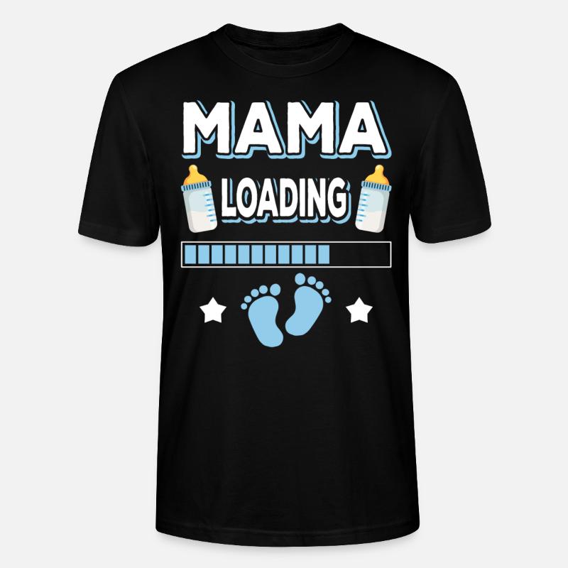 Mama Loading Mutter Mütter Mom Mommy Muttertag - Stanley/Stella Unisex Bio-T-Shirt CRAFTER - Schwarz