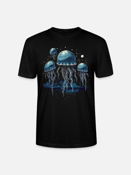 Jellyfish - Stanley/Stella CRAFTER Unisex Organic T-Shirt - black