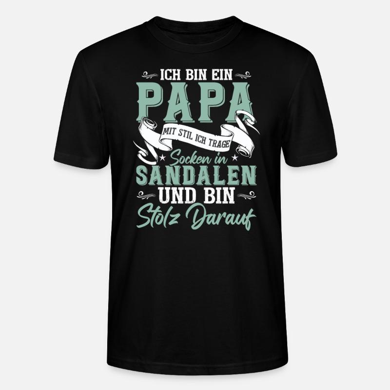 Ich bin Papa mit Stil - Stanley/Stella Unisex Bio-T-Shirt CRAFTER - Schwarz