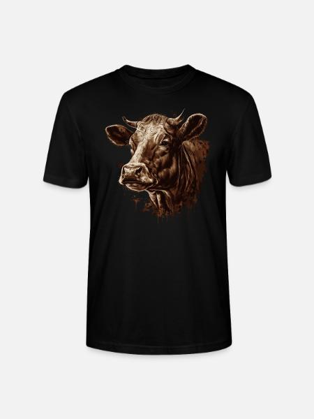 Une vache - T-shirt bio CRAFTER Stanley Stella Unisexe - noir