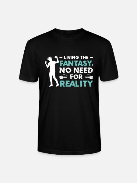 Simulation Fantasy Reality Science Fiction - Stanley/Stella CRAFTER Unisex Organic T-Shirt - black