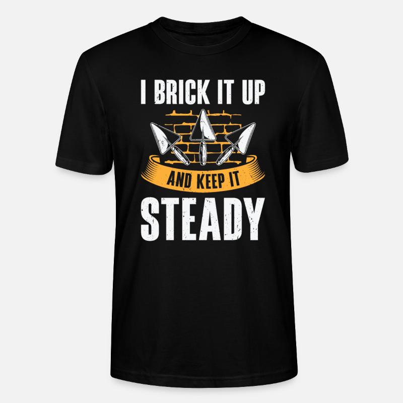 Bricklayer Brick Mason Masonry - Stanley/Stella CRAFTER Unisex Organic T-Shirt - black