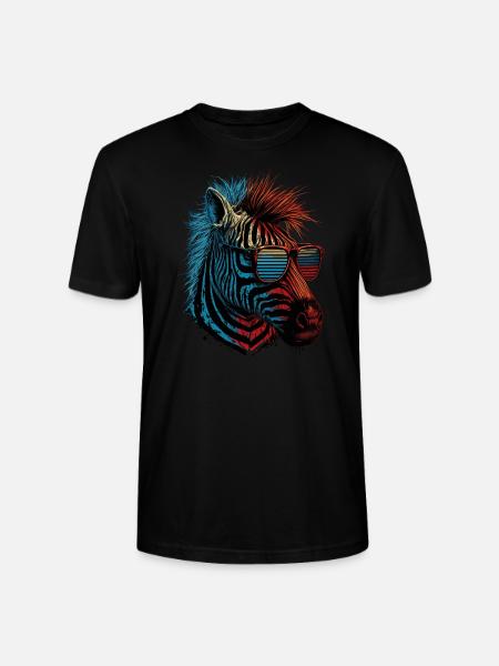 Cooles Zebra - Stanley/Stella Unisex Bio-T-Shirt CRAFTER - Schwarz