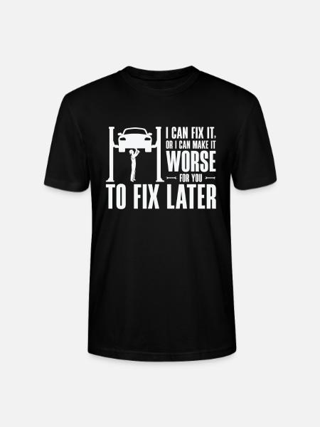 Car Mechanic Auto Engine Repair - Stanley/Stella CRAFTER Unisex Organic T-Shirt - black
