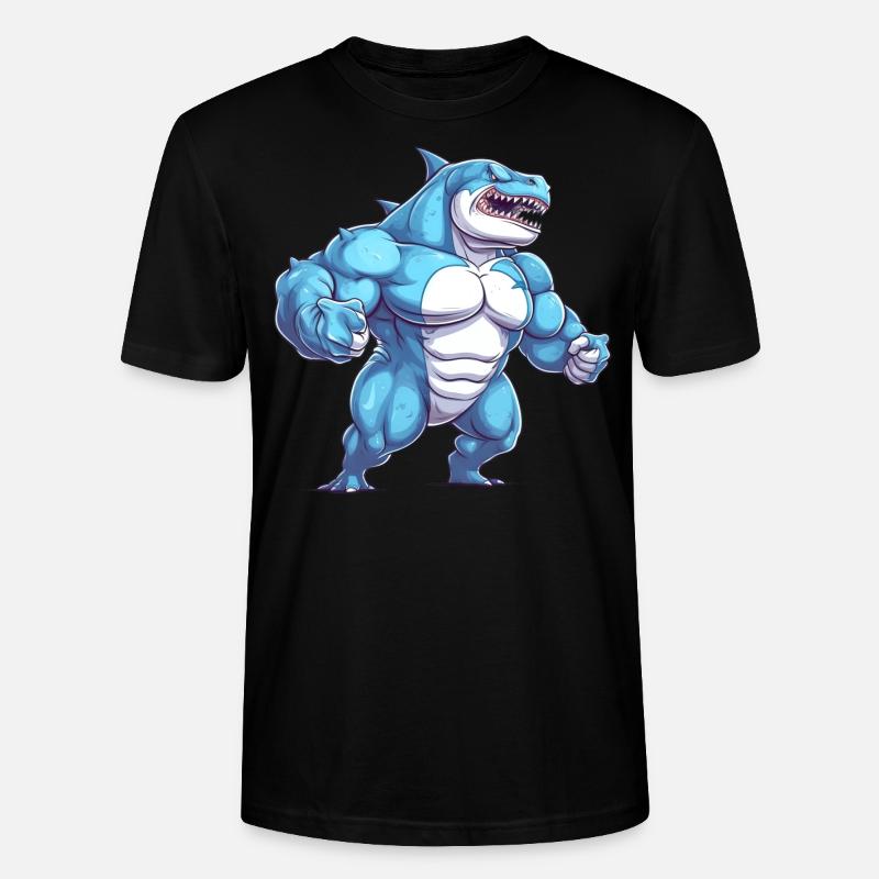 Bodybuilder Hai - Stanley/Stella Unisex Bio-T-Shirt CRAFTER - Schwarz