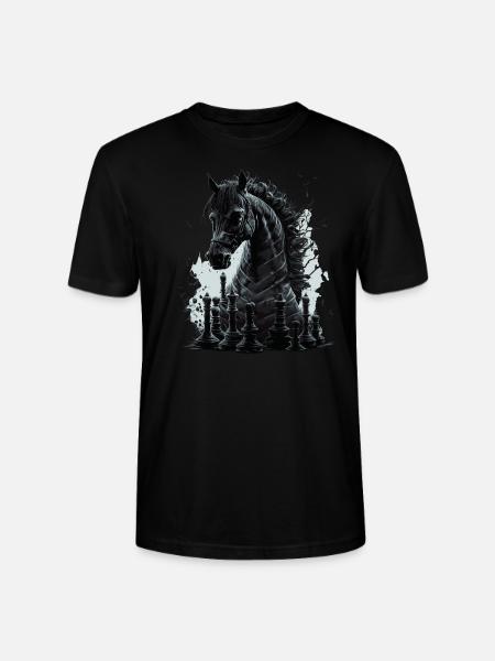 Springer Schach Pferd - Stanley/Stella Unisex Bio-T-Shirt CRAFTER - Schwarz