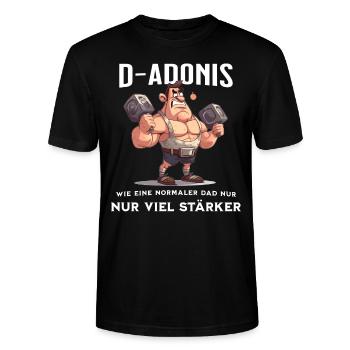 Papa Geschenk Vatertag D-Adonis - Stanley/Stella Unisex Bio-T-Shirt CRAFTER - Schwarz - Vorne - Alina (178cm) & Michal (187cm)