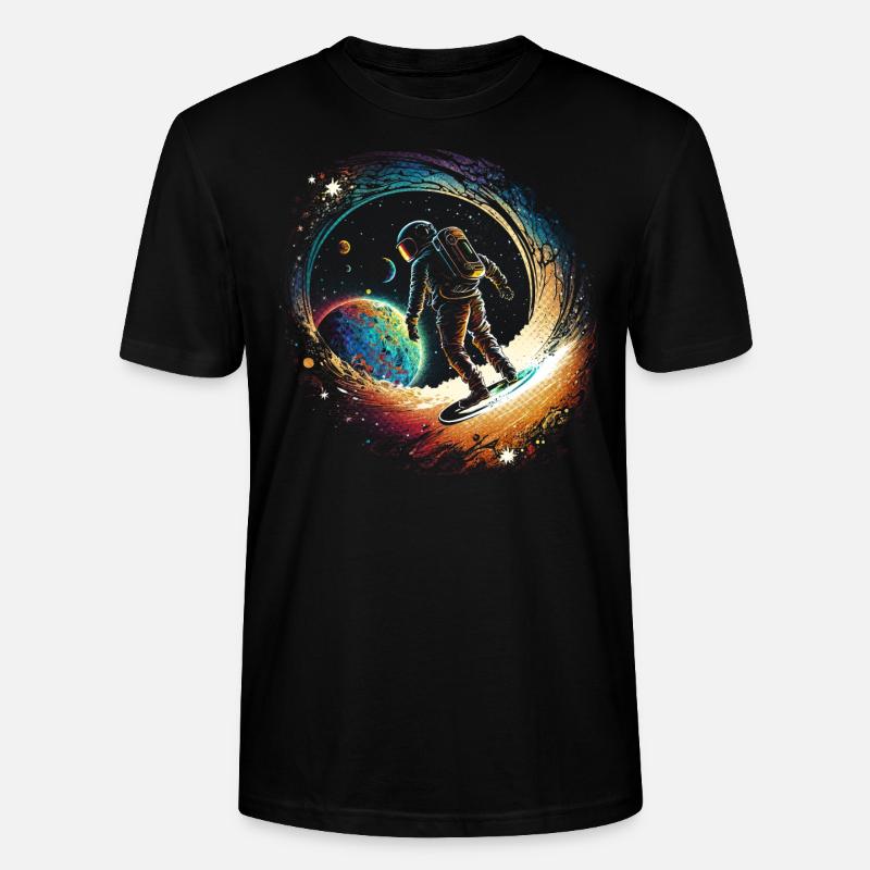 Surfeur de l’espace - T-shirt bio CRAFTER Stanley Stella Unisexe - noir