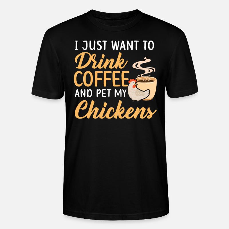 Hühnerbauer Hühnerflüsterer Bauernhoftier - Stanley/Stella Unisex Bio-T-Shirt CRAFTER - Schwarz