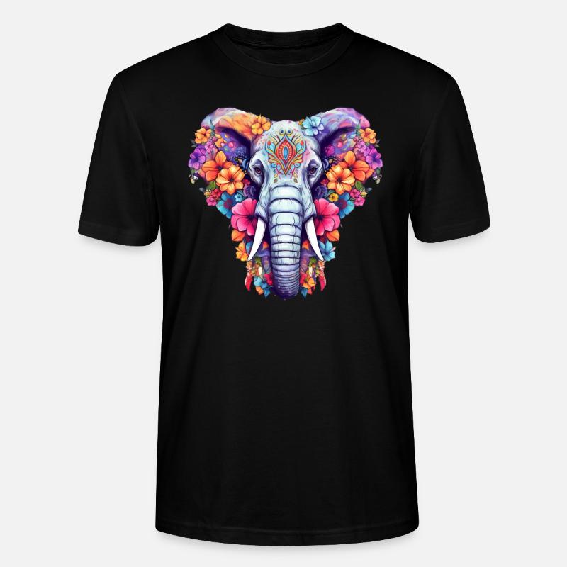 Elefant - Stanley/Stella Unisex Bio-T-Shirt CRAFTER - Schwarz