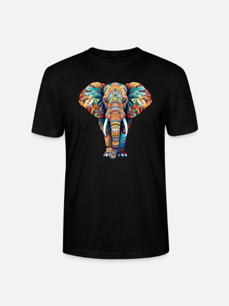 Elefant - Stanley/Stella Unisex Bio-T-Shirt CRAFTER - Schwarz