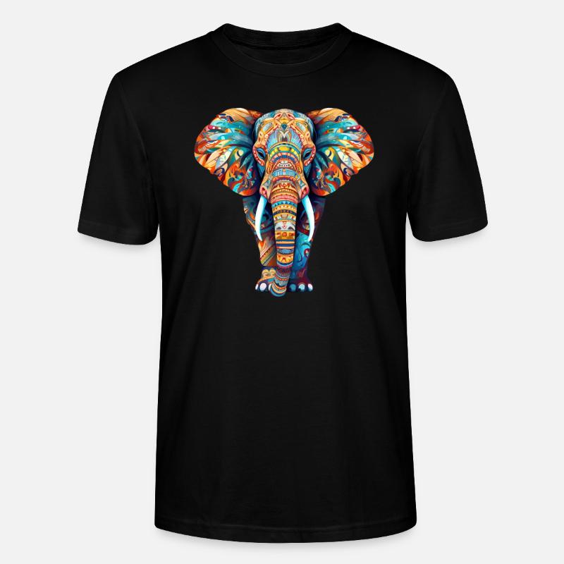 Elefant - Stanley/Stella Unisex Bio-T-Shirt CRAFTER - Schwarz