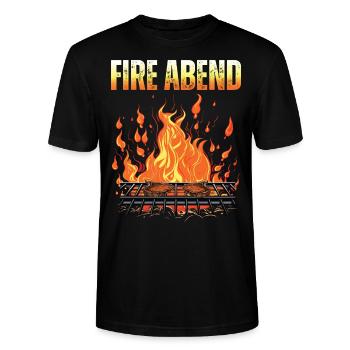 Grillmeister BBQ Feierabend Holzkohle Grillkönig - Stanley/Stella Unisex Bio-T-Shirt CRAFTER - Schwarz - Vorne - Alina (178cm) & Michal (187cm)