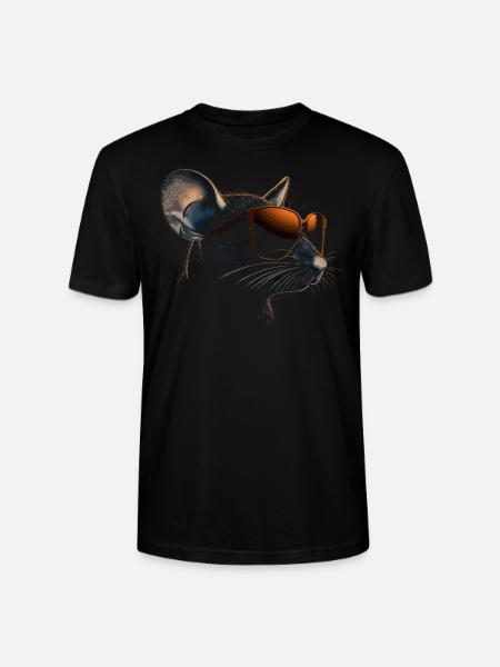 Mouse Sunglasses - Stanley/Stella CRAFTER Unisex Organic T-Shirt - black
