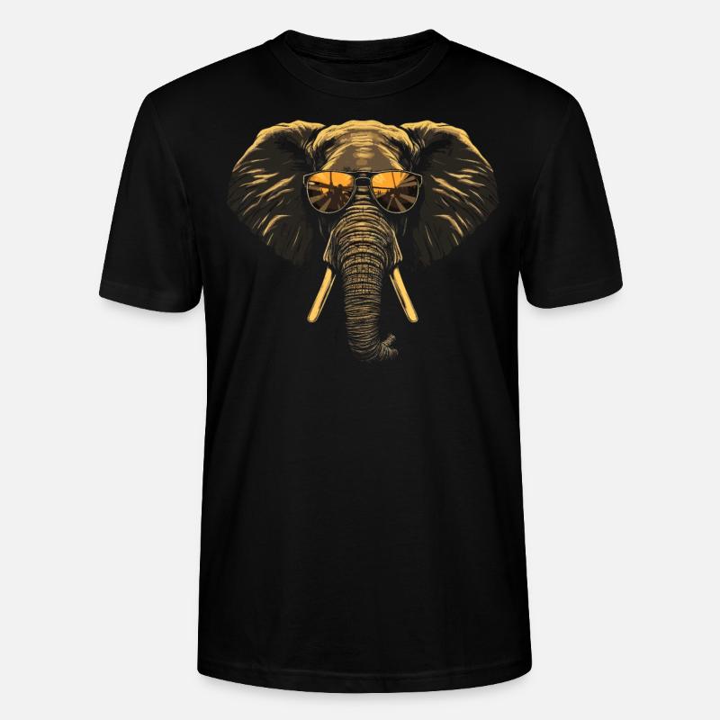 Elefant Sonnenbrille - Stanley/Stella Unisex Bio-T-Shirt CRAFTER - Schwarz