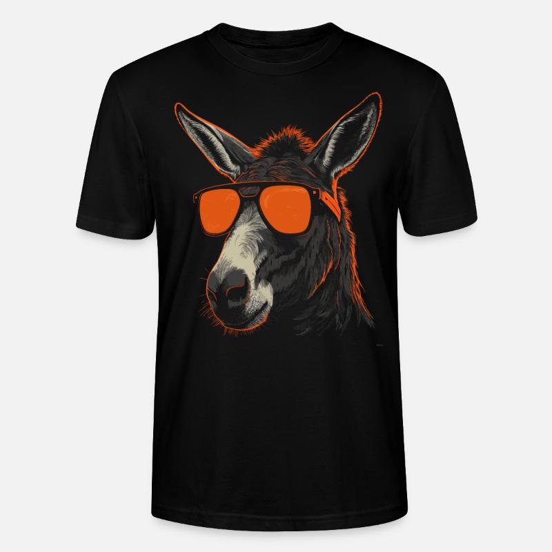 Lunettes de soleil d'âne - T-shirt bio CRAFTER Stanley Stella Unisexe - noir
