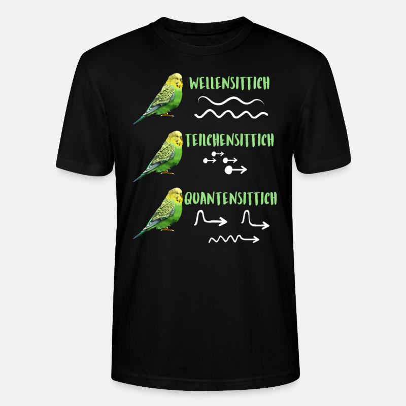 Wellensittich Teilchensittich Quantensittich - Stanley/Stella Unisex Bio-T-Shirt CRAFTER - Schwarz